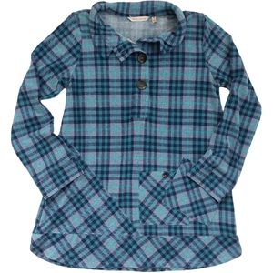 NWT Soft Surroundings Brynn Tunic Blue Plaid Flannel - Size XS